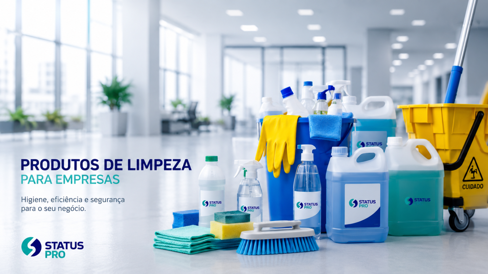 Empresa de produtos de limpeza: atacado, varejo e compras corporativas